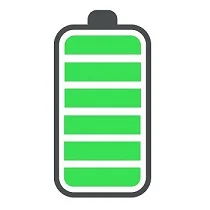 simbolo bateria de amperaje al maximo