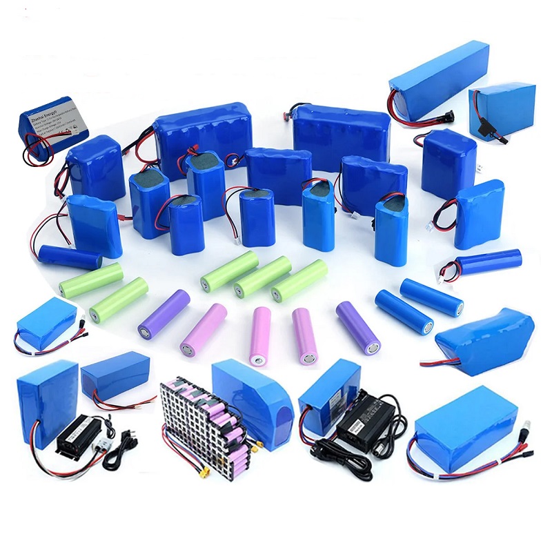 baterias de litio de diferentes tamaños